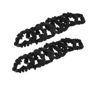Gogogmee 15pcs Black Ties for Women Cloth Hair Bands Firm Elastic Ponytail Holders Lightweight for Daily Use and Travel