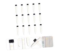 Gogogmee 15pcs Laboratory Centrifuge Tubes with Lids Graduated Glass Test Tubes for Biochemistry and Molecular Biology Seal Covers for Venting and Sample Storage