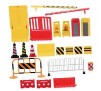 Gogogmee 15pcs Mini Traffic Signs for Realistic Road Sign Models and Barricades Educational Traffic Cognition Playset for Early Safety Awareness and Learning