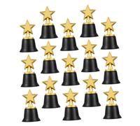 Gogogmee 15pcs Small Star Trophy Lightweight Plastic Mini Awards for Student Recognition Classroom Competitions Party Favors Durable Cherished Souvenir