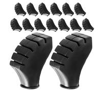 Gogogmee 15pcs Trekking Pole Tips Rubber Protective Covers Hiking Non-Slip End Caps for Walking Sticks Outdoor Adventures