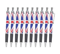 Gogogmee 15Pcs UK Flag Ballpoint Pens - British Pattern Pen - Patriotic Design Writing Tool - Independence Day Stationery - Office Supplies for Signing Note-Taking