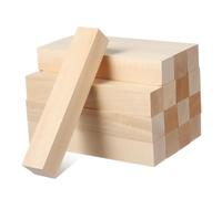 Gogogmee 16 Pcs Square Basswood Dowels Smooth Wooden Blocks for Crafting Unfinished Wood Strips with Clear Grain Wood Pieces for DIY Projects and Hobbyists