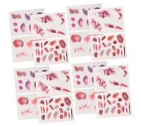 Gogogmee 16 Sheets Halloween Fake Scar Temporary Wound Stickers for Zombie Cosplay and Masquerade Realistic Body Scar Stickers Easy to Apply Without Makeup Skills for Halloween Parties and