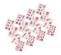 Gogogmee 16 Sheets Halloween Scar Tattoo Stickers Temporary Fake Wounds for Zombie Makeup Kit Realistic Bruise Body Face Makeup Cosplay Masquerade Party Props