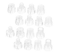 Gogogmee 16pcs Facial Device Replacement Tips Hydro Oxygen Exfoliation Heads for Deep Pore Cleansing Snug Fit Skin Suction Tool Blackhead Vacuum Head for Home and Salon Use