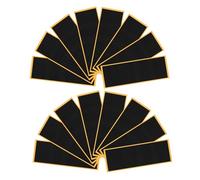 Gogogmee 16pcs Fingerboard Foam Grip Tape Black Self-adhesive Non-slip Pads High Friction Matte Surface Soft Foam for Mini Skateboard Decks and Tricks