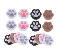 Gogogmee 16pcs Self Sticky Paw Print Patches Embroidered Patches Sew on Dog Sew on Animal Embroidery Stickers Self-Adhesive Paw