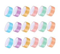 Gogogmee 18 Rolls Decorative Colored Adhesive Tape Set Wide Vibrant Sticky Tapes for DIY Crafting Journals Notebooks Scrapbooking with Easy Peel Self-adhesive Design