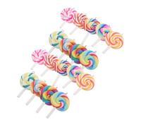 Gogogmee 18pcs Colorful Rainbow Lollipop Pendant Charms for DIY Jewelry Making Fade Resistant Sugar Charms Lightweight Necklace Accessories for Party Decorations and Costume Designs