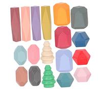Gogogmee 18Pcs Educational Building Blocks Balancing Stones for Hand Eye Coordination and for Preschool Learning and Imaginative Play