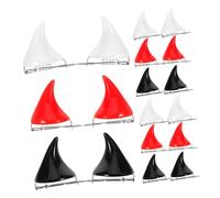 Gogogmee 18pcs Halloween Resin Demon Horn Hair Clips Lightweight Devil Headwear for Women Party Cosplay Costume Accessories in White Red Black