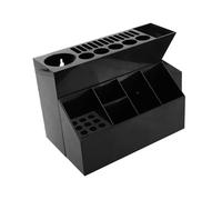 Gogogmee 1Pc Black Hair Scissor Holder Creative Desktop Organizer for Hairdressing Tools Durable Barber Tool Box Stylish Storage for Salons and Barbershops