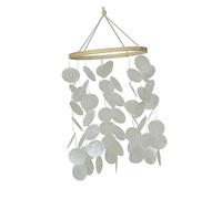 Gogogmee 1Pc Creative Shell Wind Chime Delicate Hanging Wall Decor Natural Seashells for Photography Props Garden Decoration