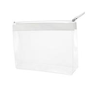 Gogogmee 1pc Creative Transparent Makeup Bag Zipper Storage Bag for Cosmetics Toiletries Essentials Travel Accessory for Women