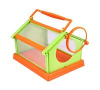 Gogogmee 1Pc Green Portable Insect Observation Cage with Magnifier Box for Educational Critter Keeper for Outdoor Nature Exploration and Science Learning