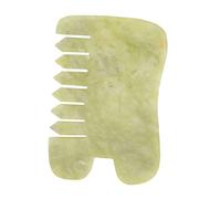 Gogogmee 1pc Natural Jade Gua Tool for Face Massage Multi-function Scraping Board for Skin Tightening Anti-aging and Relaxation and Smooth Design for Neck and Eye Care