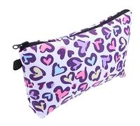 Gogogmee 1Pc Portable Leopard Print Cosmetic Bag Multifunctional Travel Toiletry Storage Pouch Durable Makeup Organizer with Silky Zipper for Women Go