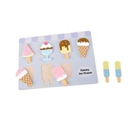 Gogogmee 1pc Simulation Ice Cream Puzzle Educational Plaything for Boy Girl Safe Material for Creative Intelligence Development for Pretend Play Learning Activities Engaging Ice Cream Shop