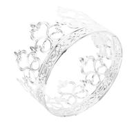 Gogogmee 1pcs Small Crown Cake Topper Silver Iron Mini Princess Tiara Elegant Stylish Birthday Party Decoration