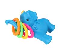 Gogogmee 1Set Blue Elephant Plastic Ring Toss Game Interactive Outdoor for Enhances Hand Eye Coordination for Summer Fun Garden Games and Carnival Activities