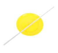 Gogogmee 1Set Juggling Spinning Plate Set with Stick Yellow Circus Prop for Stage Performance Easy to Juggling Kit for Beginners Professionals Versatile Acrobatic Supplies
