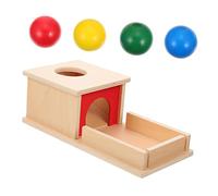Gogogmee 1Set Montessori Wooden Educational with Balls for Early Learning Enhances Hand Eye Coordination for Parent Interaction and Social Skills Development