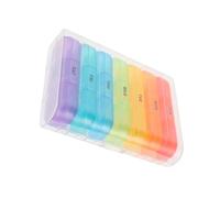 Gogogmee 1Set Portable Day Pill Organizer Travel Friendly Plastic Case for Vitamins Supplements Medicines Compact Design for Easy Carrying for Daily Medication Management