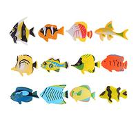 Gogogmee 1Set Realistic Fish Model Set Lifelike for Playtime Decoration Mixed Color Tropical Fish Figurines for Creative Learning Fun