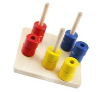 Gogogmee 1Set Stacking Montessori Color Cognitive Game for Developing Problem Solving Skills and Creativity Safe Design with Rounded Edges Family Activity