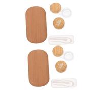 Gogogmee 1Set Vintage Case Storage Box for Eye Contacts Stylish Design Lightweight and Portable for Daily Use and Travel