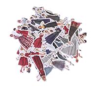 Gogogmee 2 Packs Vintage Fashion Week Scrapbook Stickers, 40 Pieces DIY Journal Decorative Embellishment Stickers for Planner and Scrapbooking