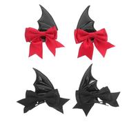 Gogogmee 2 Pairs Halloween Devil Wings Hair Clips Lightweight Bat Wing Barrettes for Women Cosplay Accessories Comfortable Secure Fit Party Decorations
