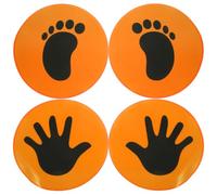 Gogogmee 2 Pairs Orange Pvc Soccer Training Floor Markers with Bright Colour Design and Sturdy Material, for Football Practice and Setting up On-site Boundaries, Football Training Aids