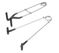 Gogogmee 2 Pairs Stainless Steel Fish Jaw Opener Lip Gripper Spreader for Anglers Anti-glare Low Reflection Mouth Expander Tool for Gentle Hook Removal and Versatile Fishing Equipment