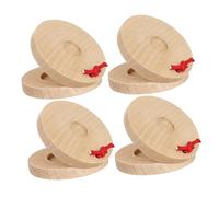 Gogogmee 2 Pairs Wooden Castanets for Educational Rhythm Musical Instruments Easy to Control Percussion for Hand Eye Coordination and Intelligence Development