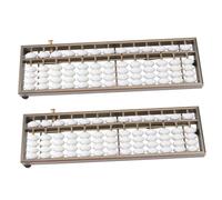 Gogogmee 2 Pcs Aluminum Alloy Abacus for Early Math Learning Educational Portable Bead Counting Tool with Rows Enhances Mental Arithmetic Numeracy Skills and Hand-eye-brain Coordination