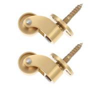Gogogmee 2 Pcs Brass General Purpose Furniture Casters Heavy Duty Stem Wheels 360° Swivel Bearings Silent Replacement for Sofas Chairs Tables
