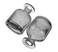 Gogogmee 2 Pcs Refillable Glass Reed Diffuser Bottles Cylinder Aroma Diffuser Jars for Essential Oils Home Office Car Portable Reusable Empty Oil Holders