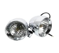 Gogogmee 2 Pcs Vintage Bullet Motorbike Headlight Fog Lamp High Brightness Plastic Motorbike Front Light Auxiliary Spotlights for Night Riding