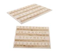 Gogogmee 2 Pcs Wooden Braille Alphabet Board with Raised Dots Compact Braille Learning Tool for Blind Individuals Tactile Practice Board for Education and Skill Development