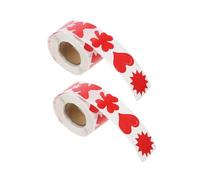 Gogogmee 2 Rolls Self Adhesive Body Tanning Stickers Removable Sunbathing Fake Tattoo Stickers Heart-shaped Red Per for Arms Face Hands and Decorative Use