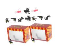 Gogogmee 2 Set DIY Puppet Theater Craft Set for Interactive Shadow Puppets Kit Educational Creative Play for Boys and Imaginative Storytelling with Use Materials Promotes Learning and