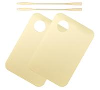 Gogogmee 2 Sets Acrylic Makeup Mixing Palette with Spatula Foundation and Concealer Blending Plate for Professional Cosmetic Application and Nail Art Small Portable Mixing Tray