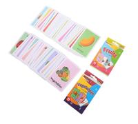 Gogogmee 2 Sets Educational Flash Cards for Speech Therapy Materials with Anti-glare Surface Cognitive Learning for Eye-hand Coordination and Color Recognition Development