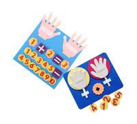 Gogogmee 2 Sets Felt Board Finger Numbers Math Learning for Educational Counting Plaything with Smooth Edges Teaching Aids for Preschool and Kindergarten Home School Classroom Use