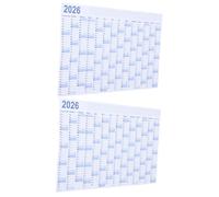 Gogogmee 2 Sets Large Writable Wall Calendar Minimalist Blue Yearly Planner Poster for Home Office Classroom Supersized Schedule Organizer with Dates for Easy Monthly Planning