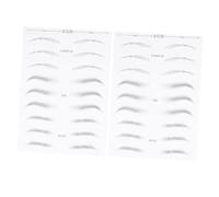 Gogogmee 2 Sheets of Brown Eyebrow Stickers Artificial Brows Simulation Eyebrows Long-lasting for Women