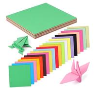 Gogogmee 200 Pcs Origami Colorful Double Sided Construction Paper for Crafts and DIY Projects Easy Fold Cardstock for Beginners and Vibrant Colored Paper for Scrapbooking and Creative
