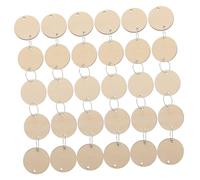 Gogogmee 200pcs DIY Wooden Round Tags Unfinished Wood Circles with Holes and Iron Rings for Crafts Family Calendar Wedding Decorations Versatile Artistic Holiday Ornaments